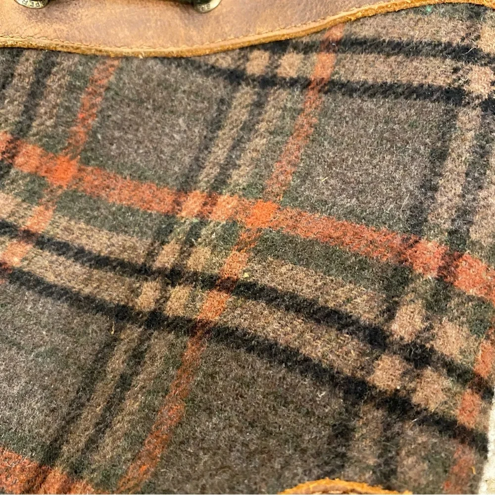 Sperry Saltwater Sela leather wool plaid Duck boots vintage size 6.5